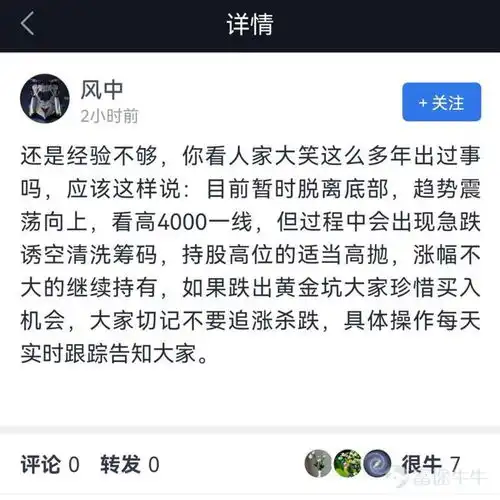 什么行情能让美女分析师喊出4000点