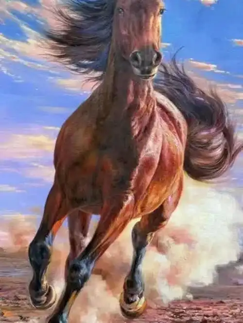 创作灵感精品油画马到成功同城热点百亿流量扶持喜欢就关注我吧感恩所有的相遇