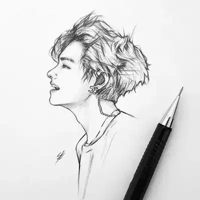 手绘头像素描头像速写