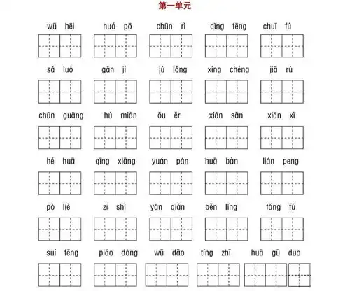 部编版语文三年级下册全册看拼音写词语练习可下载