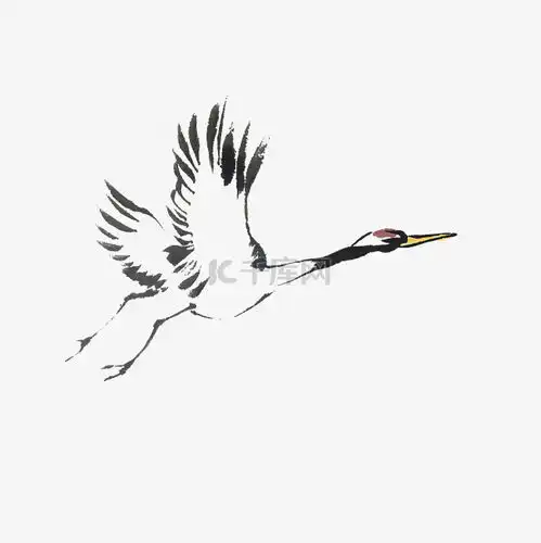 中国风仙鹤手绘插画素材图片免费下载千库网