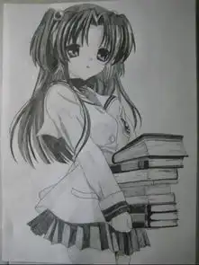 找几幅好看的素描图片,动漫素描也可以