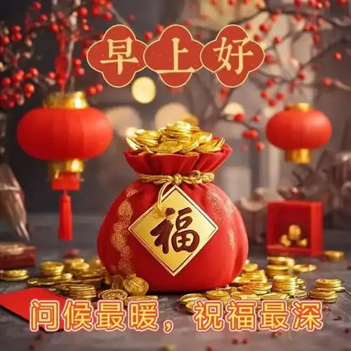 2025贺新春,今日除夕最新早上好福字壁纸图片,万福金安福气满满