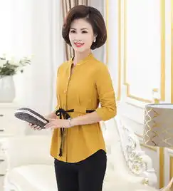 2018中老年女秋装上衣款式图片