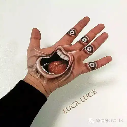 艺术神奇的3d手掌画