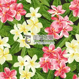 绚丽绿叶之花背景设计图案原创艺术风ai图片素材下载图芽创意