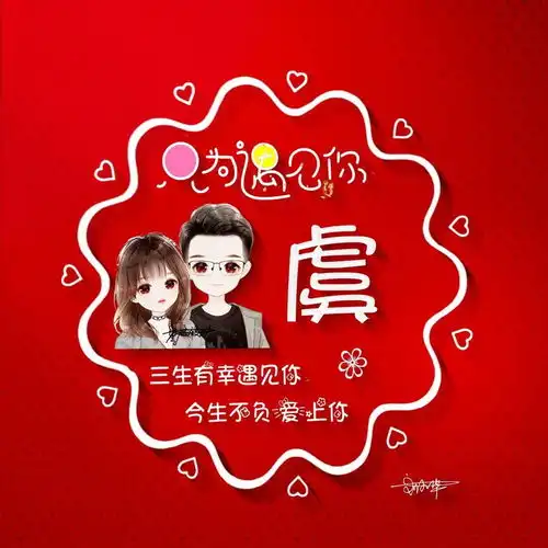 2022最火卡通姓氏头像,可爱情侣百家姓签名头像,你值得拥有