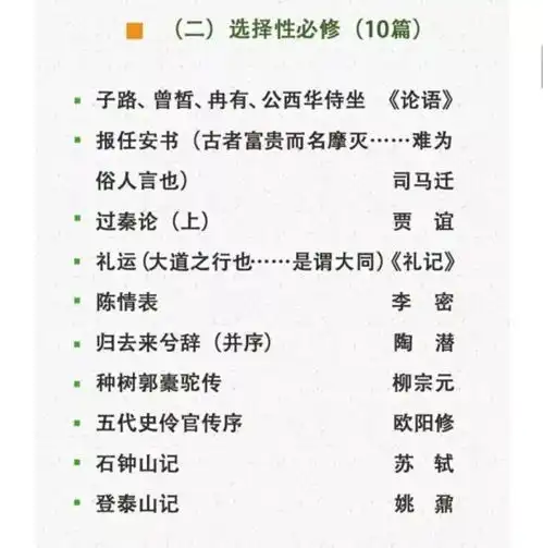 全名单新课标普通高中古诗文背诵推荐篇目增至72篇教学生高效记忆法,背课文再也不发愁