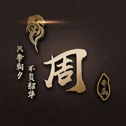 姓氏头像签名头像,如此精美大气的头像,赶紧把你的微信头像换上吧