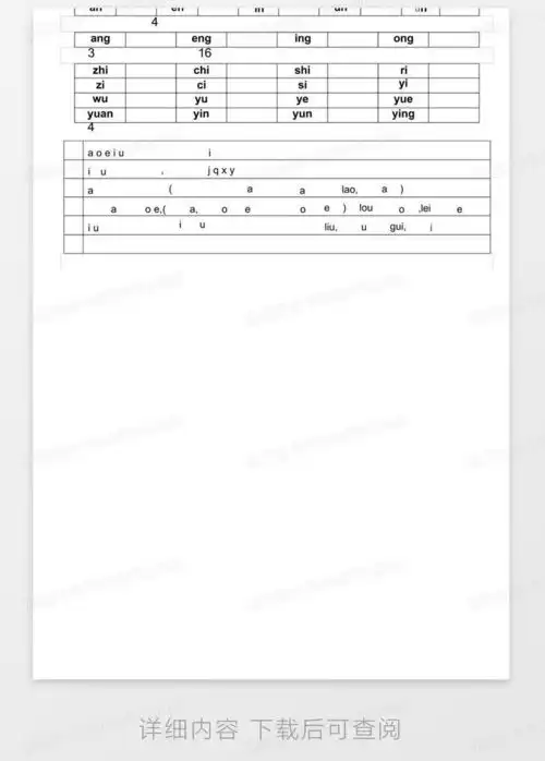 小学汉语拼音声母表韵母表26个字母书写笔顺word模板下载编号lbajwndj熊猫办公