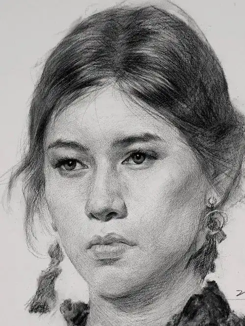 跟着肖老师一起画素描头像