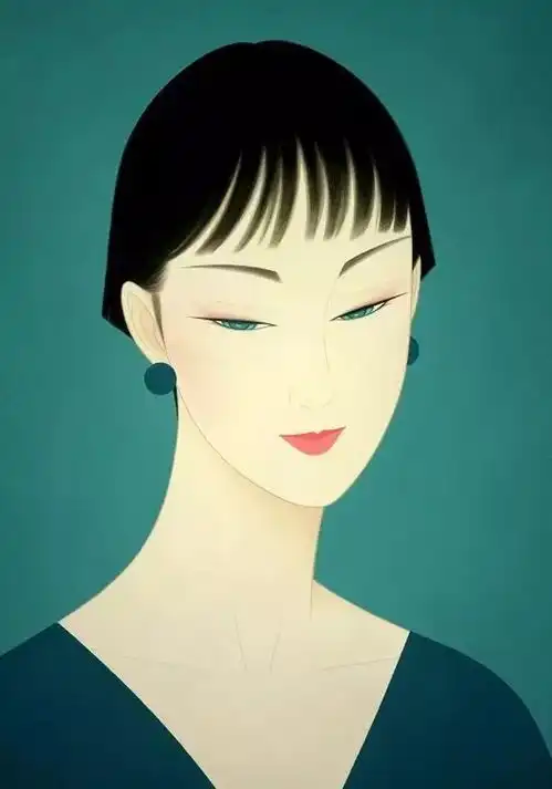个性版插画美女