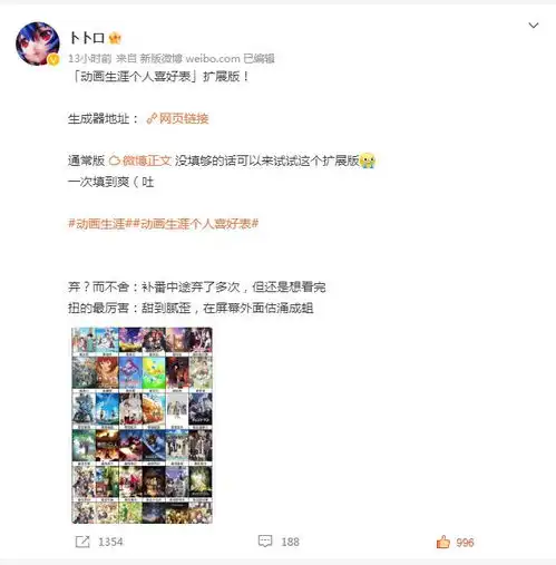 动画生涯个人喜好表生成器使用方法