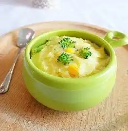 烟熏鱼西兰花土豆泥