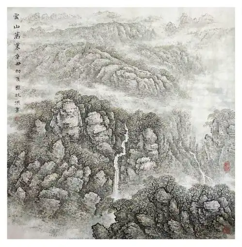 张抗洪2021年山水画作品赏析