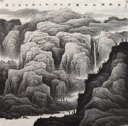 北派山水画家牛红亮