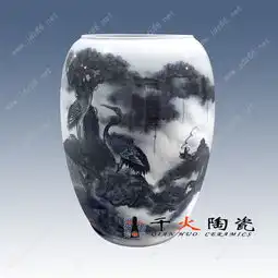 现代名家名瓷手绘花瓶名家真迹价格厂家图片