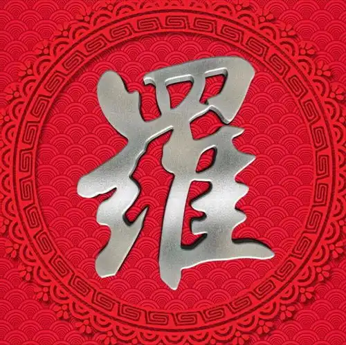 红色背景大字体微信头像,银色亮金色姓氏,让你的头像别具特色