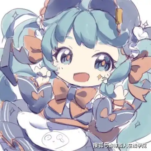 原画人二次元插画教程,萌萌的q版头像画法