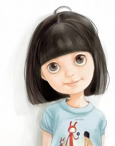 黑色短发,大眼睛女孩儿,这是什么卡通人物