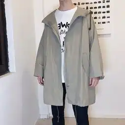 大码翻领外套男秋潮