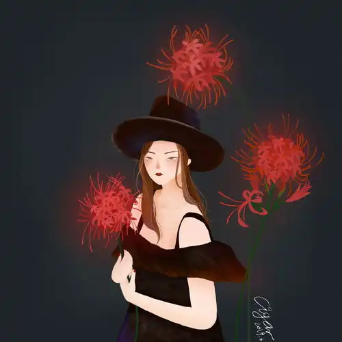 一花一人,千人千面花拟人彼岸花女孩