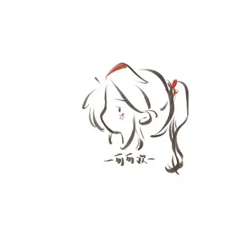 简笔画头像可可欢原创