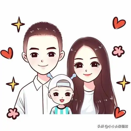 你的头像该换了,网友期待的真人大眼睛卡通亲子全家福头像来了