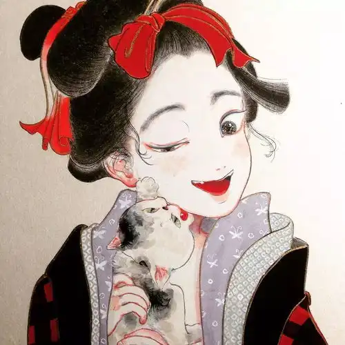 日本这个小姐姐每画一个和服姑娘,网友就惊艳一次太美了