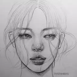 素描人物神态,这些作品很到位,画得精简到位