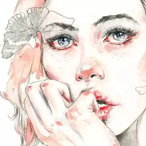 实用教学不会画水彩五官的手残党,技法在里面