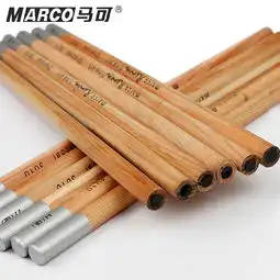 马可3010s炭笔速写碳笔软绘画碳笔碳化铅笔美术专用品12支装