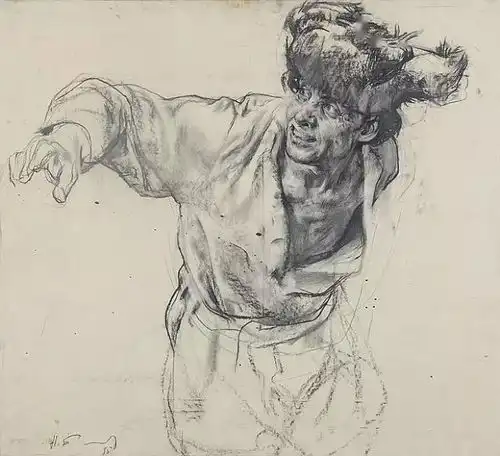 经典素描尼古拉布洛欣素描经典作品
