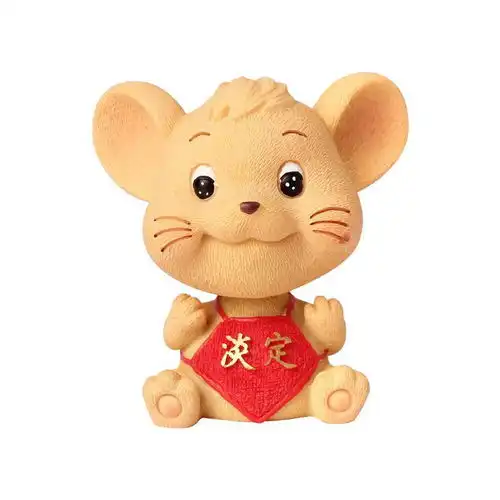 网红汽车内装饰品摆件创意摇头小老鼠车载公仔车上用品鼠年吉祥物