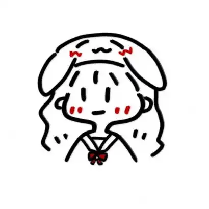 可爱简笔画女孩头像,紧紧拥抱你天使的翅膀