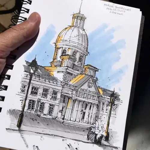 当建筑速写遇上卡通水彩,leslieparsons的手绘技巧