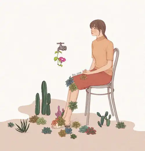 安静优雅这样的插画你喜欢吗