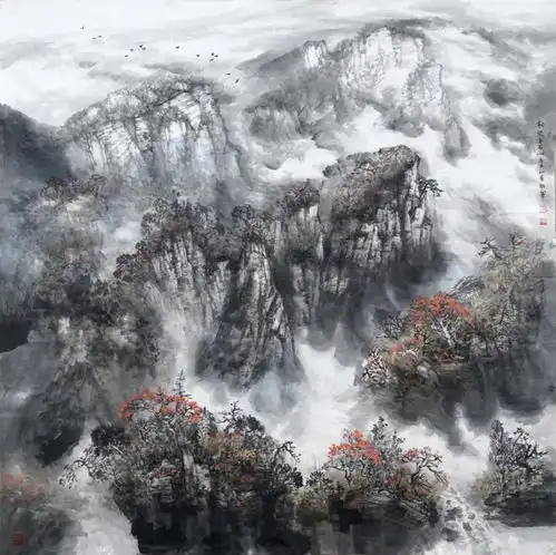 北派山水工作室画家太行之首北派山水名家白石山专题作品展作品欣赏