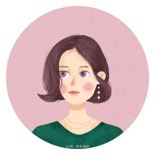 知性小姐姐头像人物扁平插画