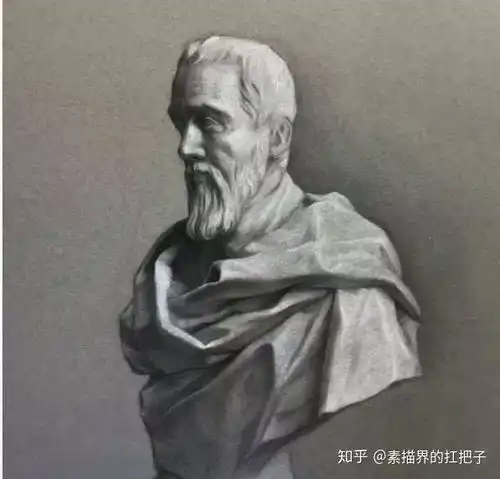大神的素描步骤图,拿去临摹