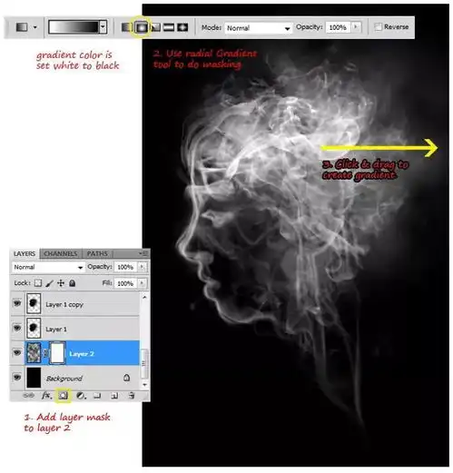 ps笔刷教程制作柔美的红色烟雾头像