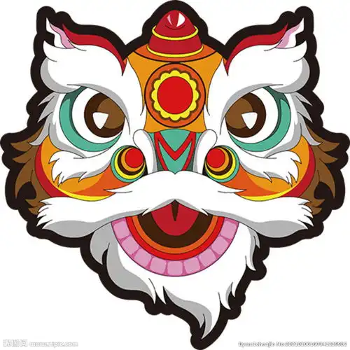 卡通舞狮图案图片
