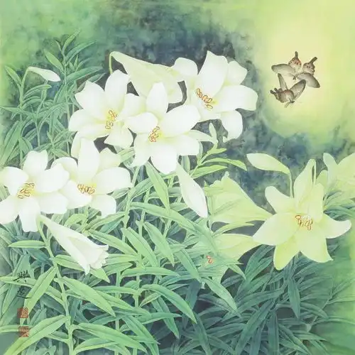 孙兴芝工笔花鸟画,清丽高雅,书画创作风格独特