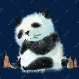 水彩动物手绘卡通熊猫元素素材图片免费下载千库网