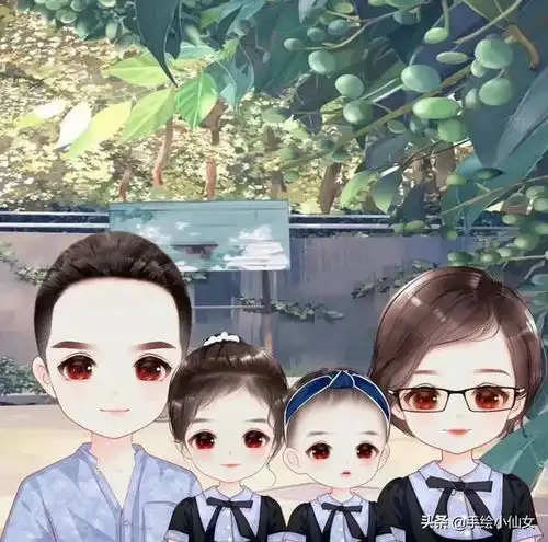 全家福卡通漫画世界很大幸福很小有你们正好