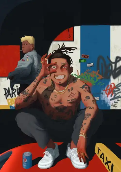 画画只是业余爱好嘻哈复古风自成一派,每组创作都是专项练习,美式用色太有个性7.game