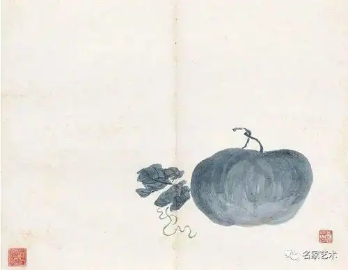齐白石早年花鸟册页十二开欣赏老舍藏