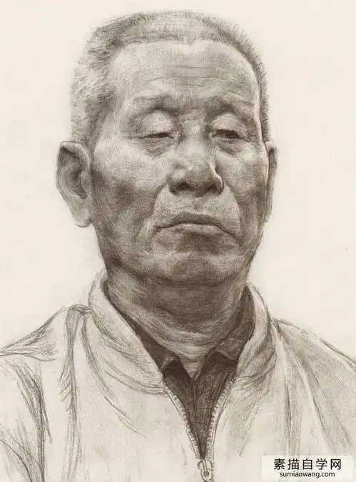 中国美院基础部留校素描头像作品考国美的美术生可以参考学习