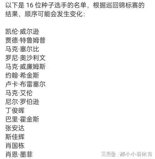 台联官宣斯诺克世锦赛确认种子名单丁俊晖等四位中国球员入选