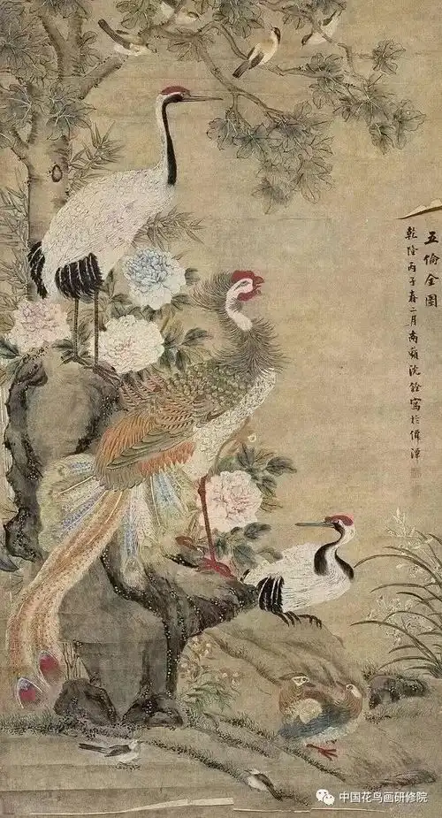 沈铨画鹤,震撼东瀛